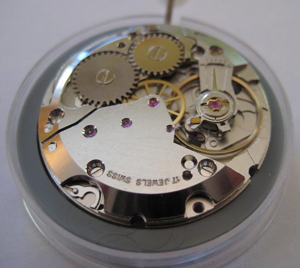 A Swiss mechanical watch movement