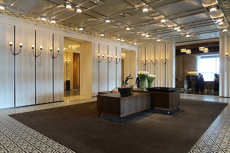 The lobby of Rosewood Hong Kong, named the world's best hotel in 2025